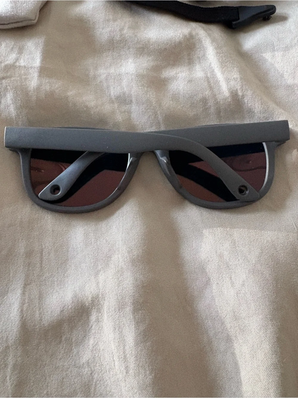 Infant/Toddler Matte Black Sunglasses with Orange Mirror Lenses